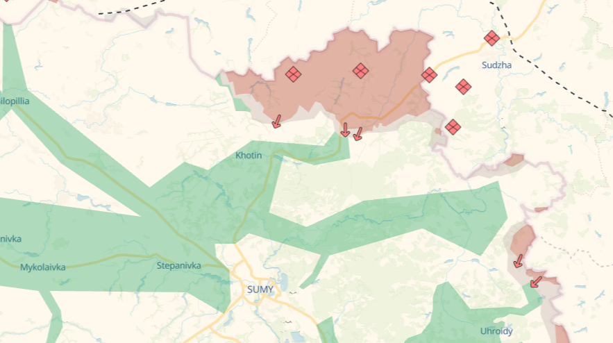 Ukraine refutes Putin's claim that Russians are "10 km" from Sumy