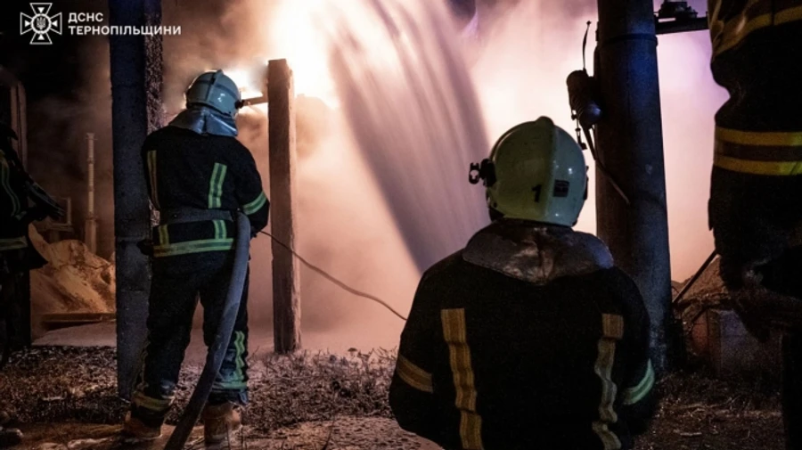 Part of Ternopil without electricity after Russian UAV hits energy facility – photos