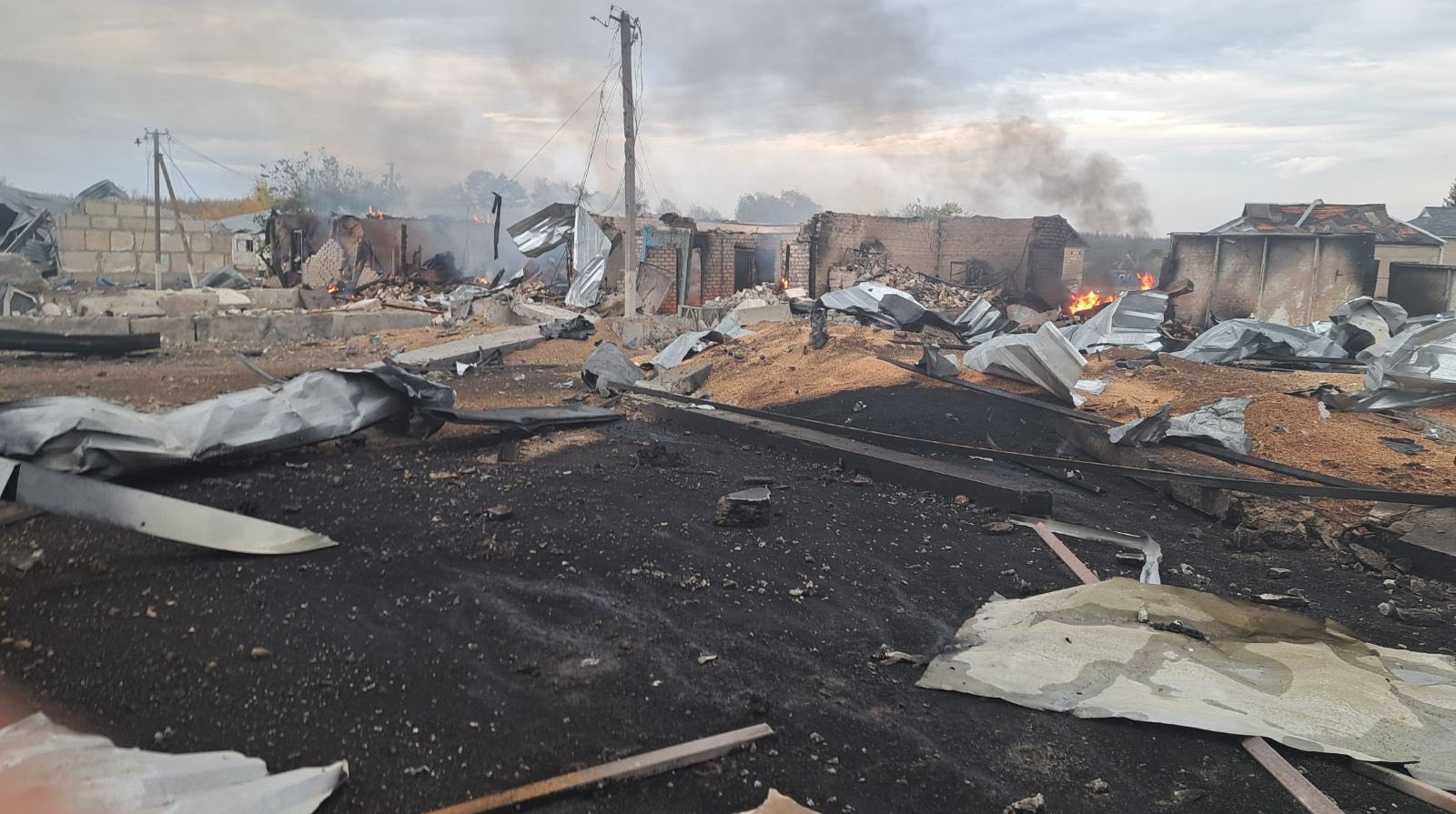 Agricultural firm left in ruins after Russian attack on Kharkiv Oblast: warehouses and equipment destroyed
