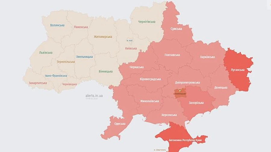 Air-raid alert declared in half of Ukraine due to Russian cruise missile threat