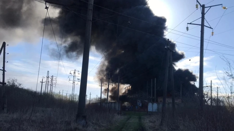 Missile strikes on Lviv Oblast: Traction power substation for Krasne station on fire