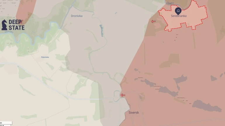 DeepState: Russia has captured Serebrianka and advanced in Siversk and Pereizne
