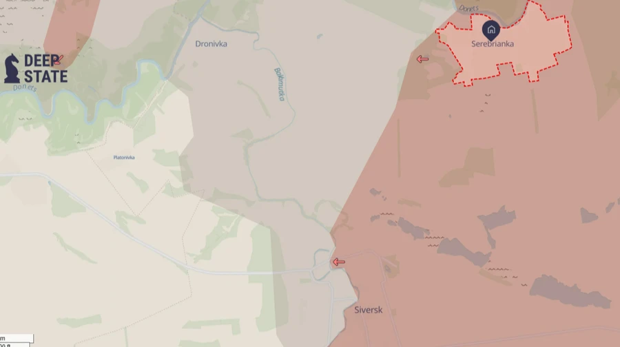 DeepState: Russia has captured Serebrianka and advanced in Siversk and Pereizne