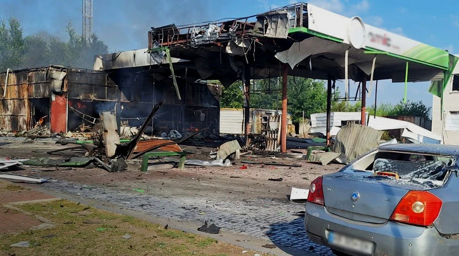 Russos atingiram posto de gasolina no distrito de Kryvyi Rih: um morto, três feridos – fotos