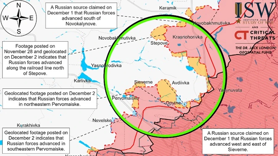 Russian forces make headway in several spots near Avdiivka – ISW