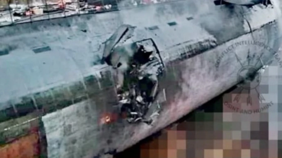 Pictures emerge of damaged Russian submarine Rostov-on-Don