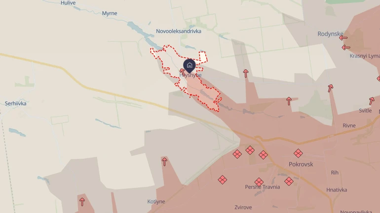 Russians advancing west of Pokrovsk