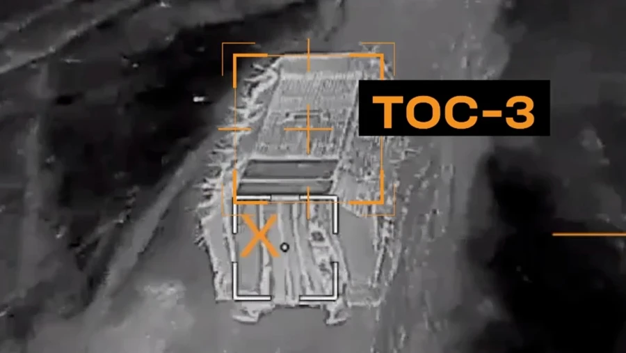 Third Corps posts footage of first strike on Russia's new Dragon thermobaric weapon system