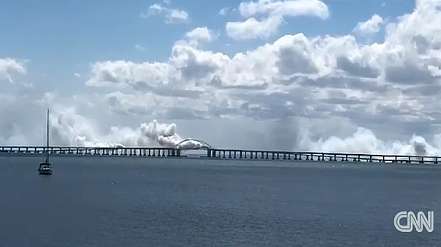 CNN releases exclusive footage of attack on Crimean Bridge in July