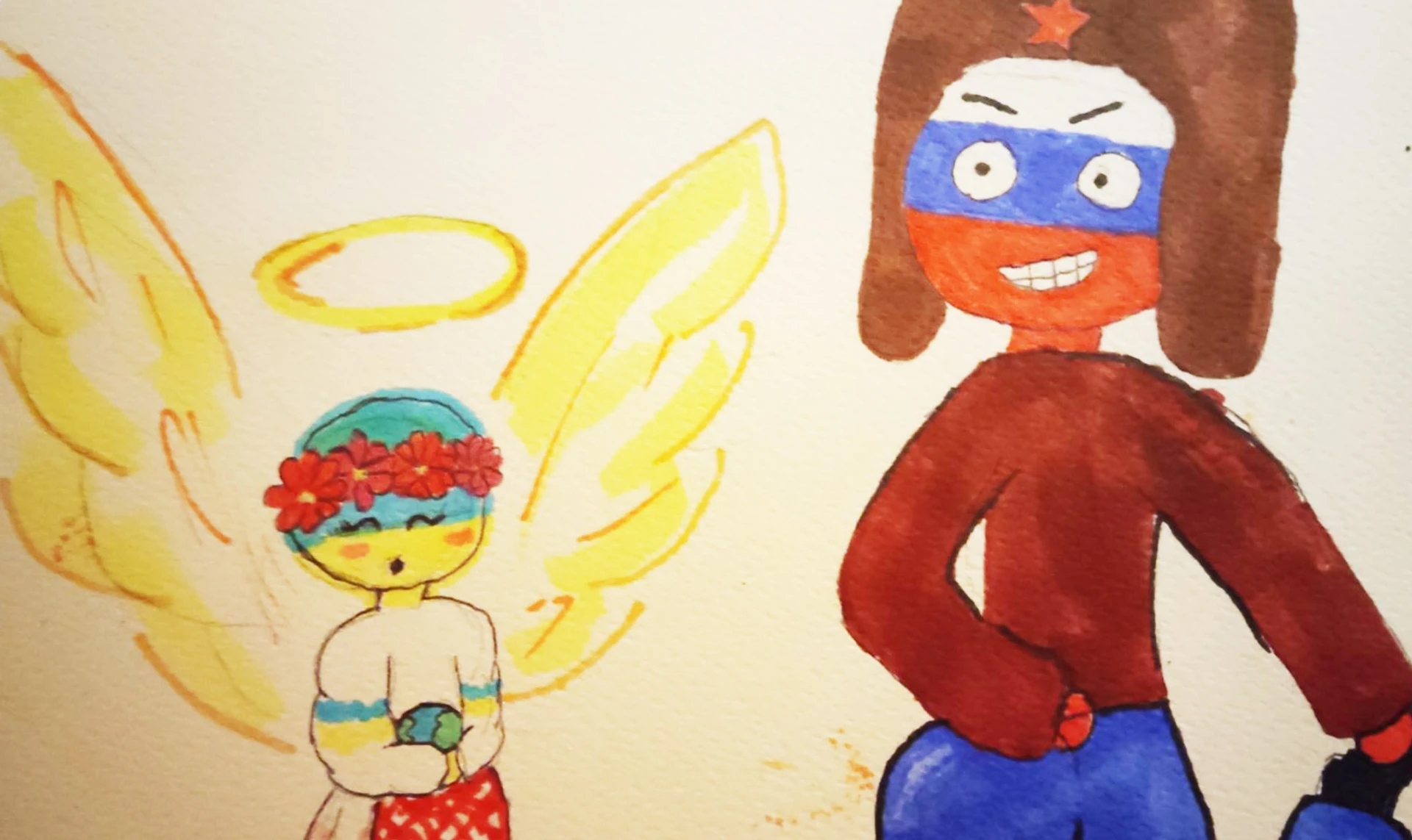 Нет путина. Единая Украина. Дети рисуют войну