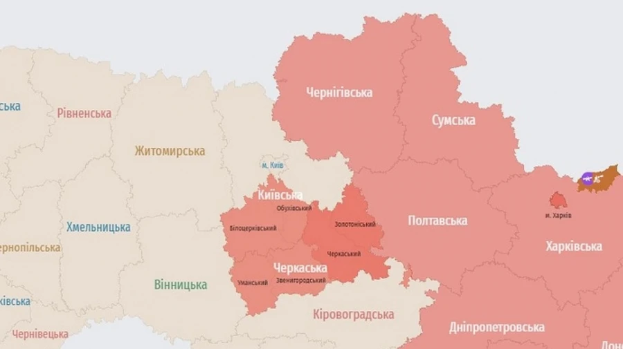 На Київщині почали оголошувати повітряну тривогу по окремих районах