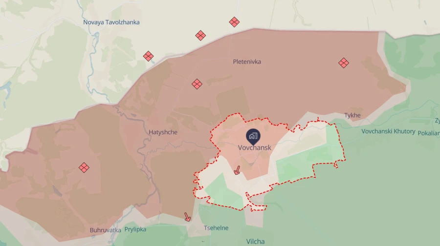 Ukrainian units hold three districts of Vovchansk in Kharkiv Oblast, Russians push in from north and centre