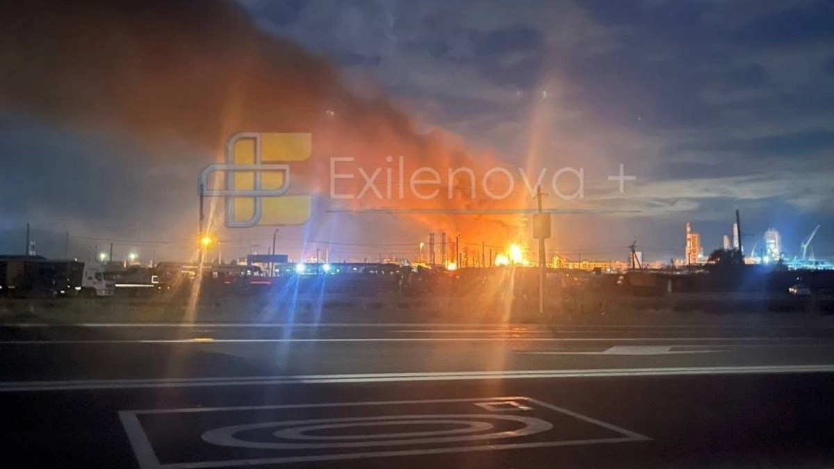 Drones attack Russia's Krasnodar Krai: Ilsky oil refinery catches fire – photos, video