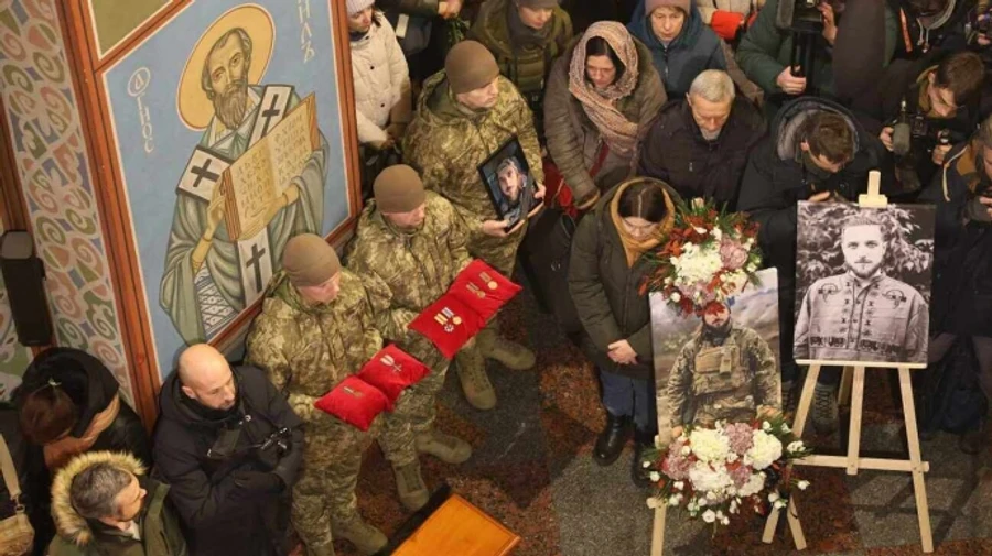 Farewell ceremony for soldier and poet Maksym Dali Kryvtsov held in Kyiv – photo