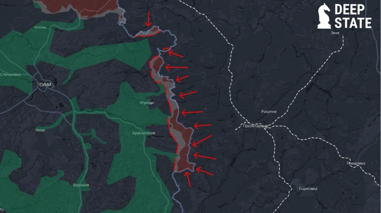 Russians continue creating buffer zone along border in Sumy Oblast – DeepState