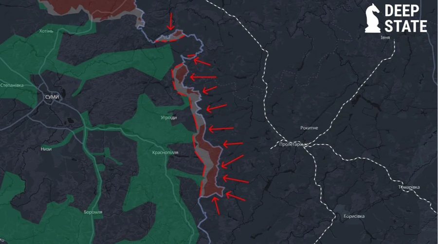 Russos continuam criando zona tampão ao longo da fronteira no Oblast de Sumy – DeepState