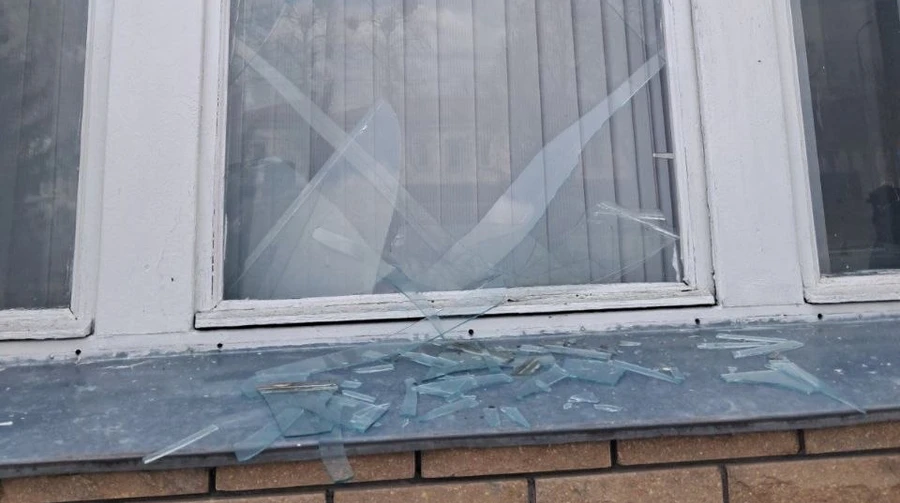 Russian attack damages tax office building in Pryluky, Chernihiv Oblast