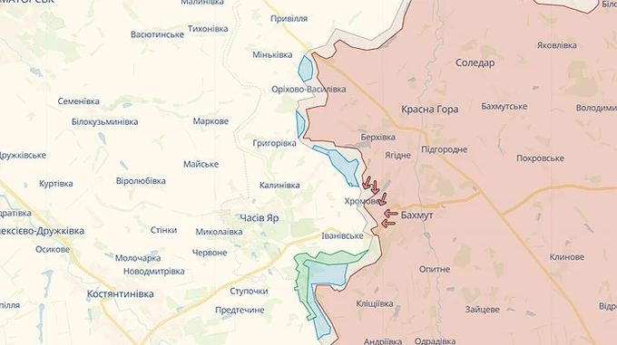 В пригороде Бахмута вагнеровцев заменили военные ВС РФ − Маляр