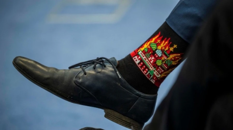 Czech official's socks depicting burning Kremlin spark outrage in Russia