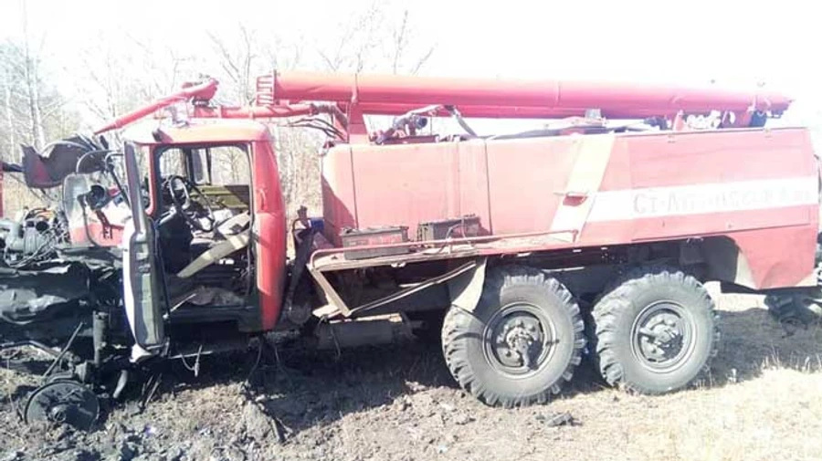 На Луганщині підірвався пожежний автомобіль: 3 постраждалих