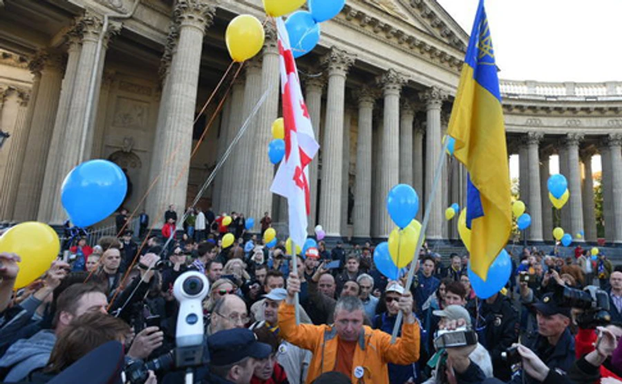 В Росії влаштували акцію проти війни з Україною 