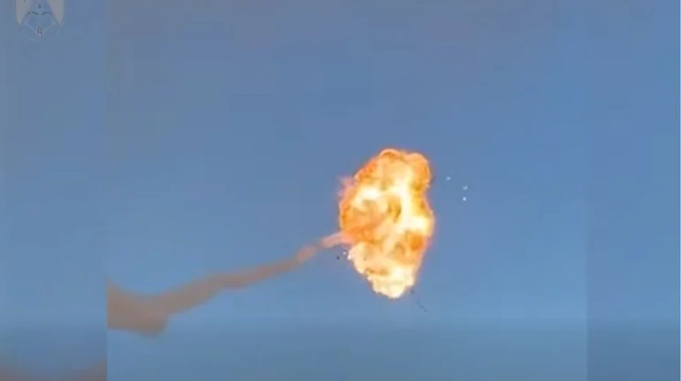 Воздушные силы показали взрывную работу зенитчиков по дронам РФ на юге Украины