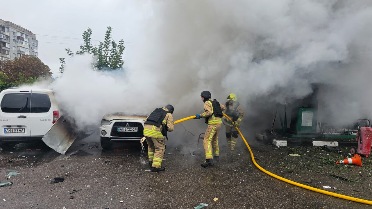 Russia attacks two petrol stations in Zhytomyr Oblast