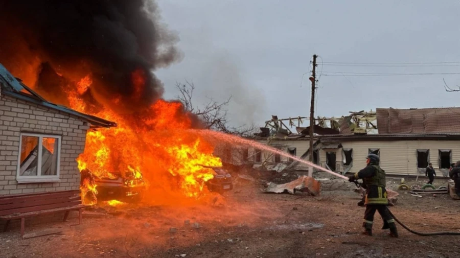 Shahed drone damages critical infrastructure facility in Kharkiv Oblast