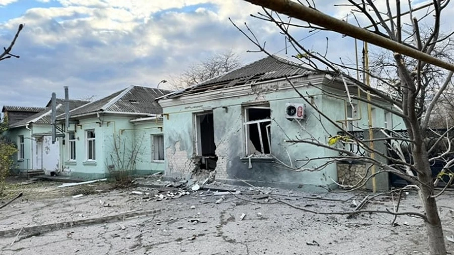 Russia destroys critical infrastructure facility near Kherson, killing a civilian and leaving houses with no electricity