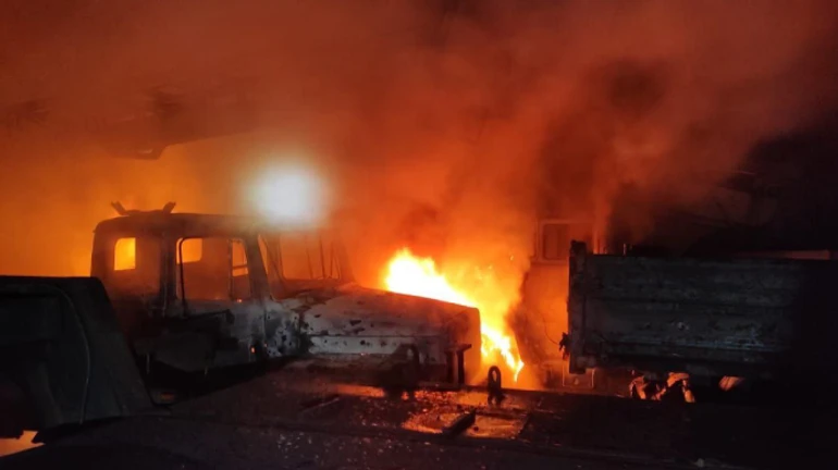 Russian invaders destroy power engineers’ company vehicles in Kherson