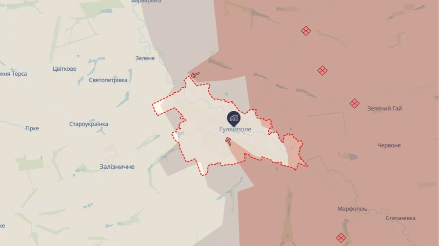 DeepState on the situation in Gulyaipol: the Armed Forces and the enemy may be in nearby basements