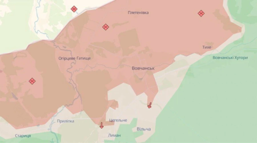 DeepState: The Russian army advanced in Vovchansk and near two villages in Donetsk region