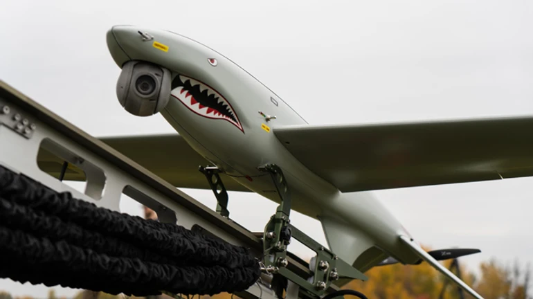 Serhiy Prytula shows Ukrainian SHARK drone fly over Donetsk