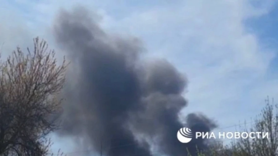 Satellite images show aftermath of 13 April airstrike on occupied Luhansk