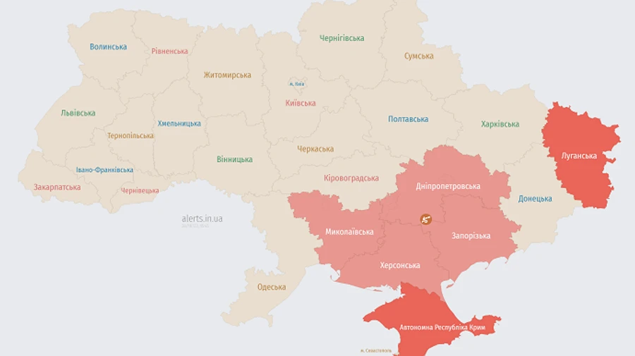 В части областей была объявлена воздушная тревога из-за ударных беспилотников