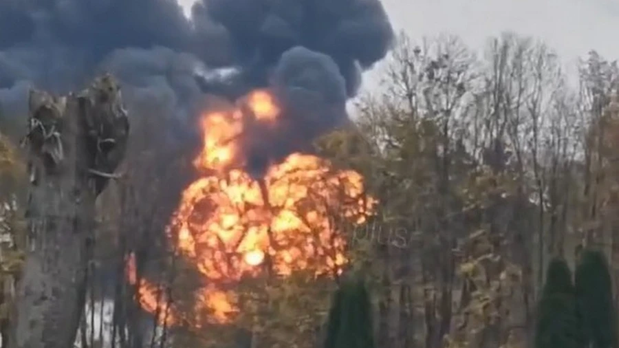 Russian Su-30SM fighter jet crashes in Kaliningrad Oblast – video