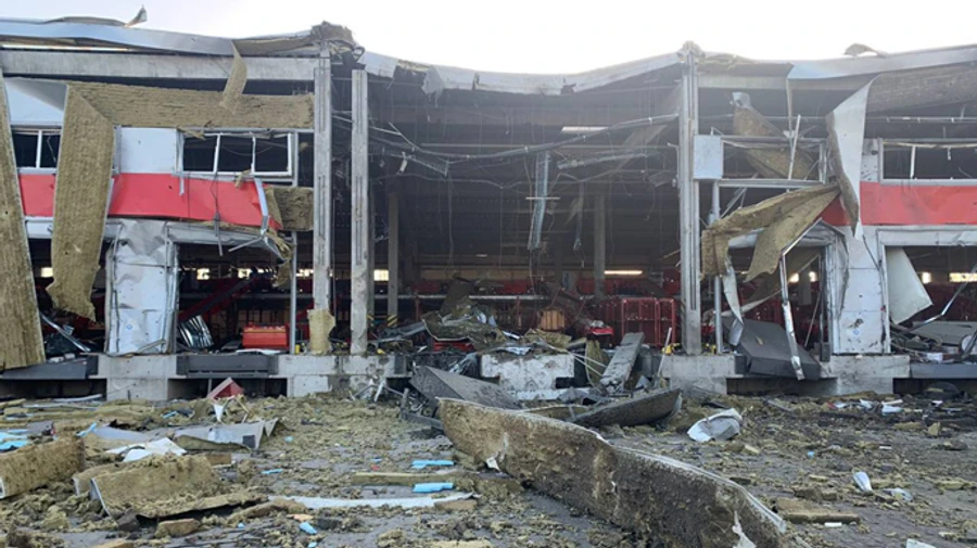Russian missile damages mail sorting depot in Mykolayiv