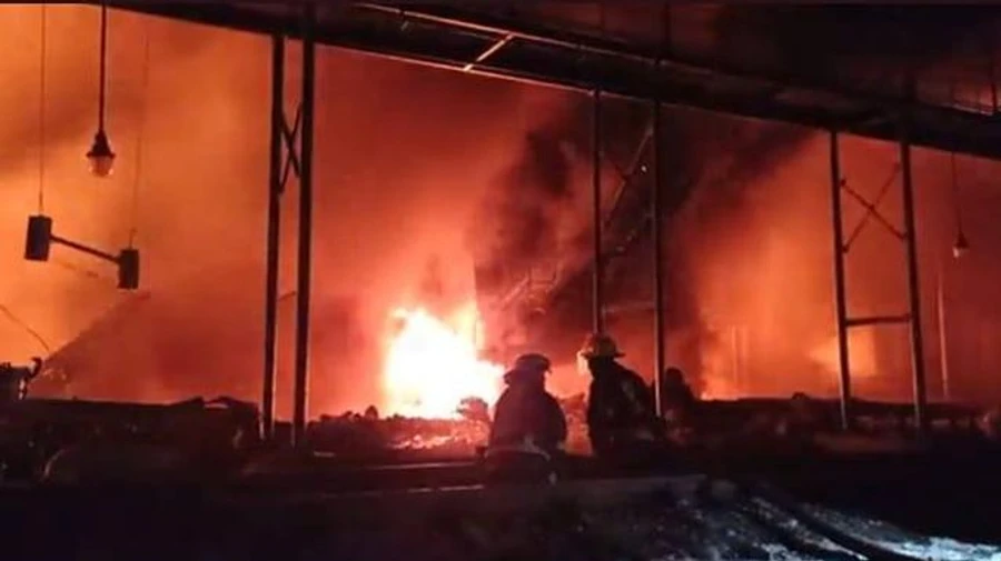 Fuel depot fire following airstrike in Zhytomyr region extinguished