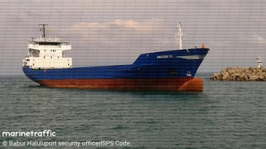 Civilian vessel hits explosive near Odesa