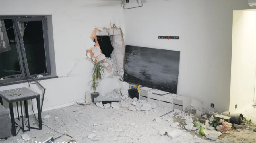 Two injured in Russian drone attack on Zaporizhzhia – photos