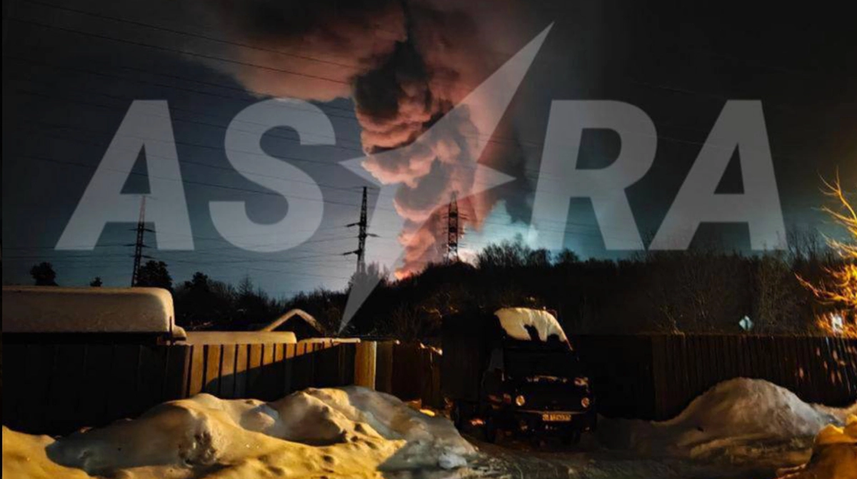 Drones hit two Russian oblasts: chemical plant catches fire