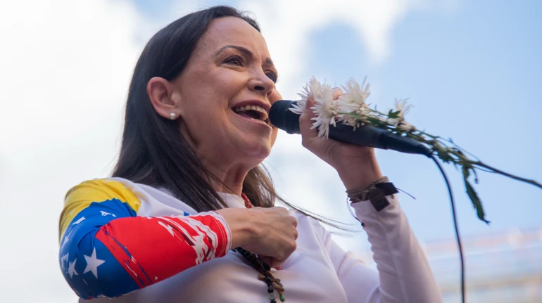 Nobel Peace Prize laureate dedicates award to suffering people of Venezuela and President Trump