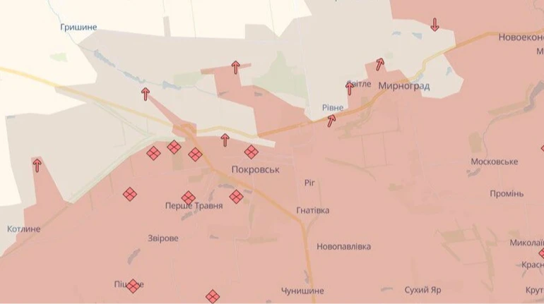 Російські сили просунулися у Покровську і поблизу Роботиного – DeepState