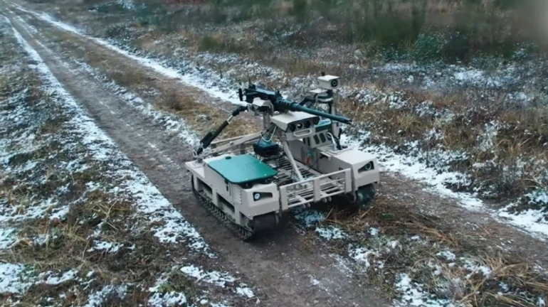 Ukraine's Defence Ministry approves Droid robotic combat system with machine gun for use in Ukrainian Armed Forces – video
