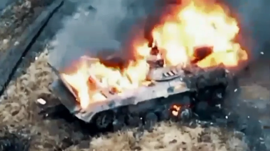 Ukrainian defenders destroy 3 Russian BMP-2 infantry fighting vehicles