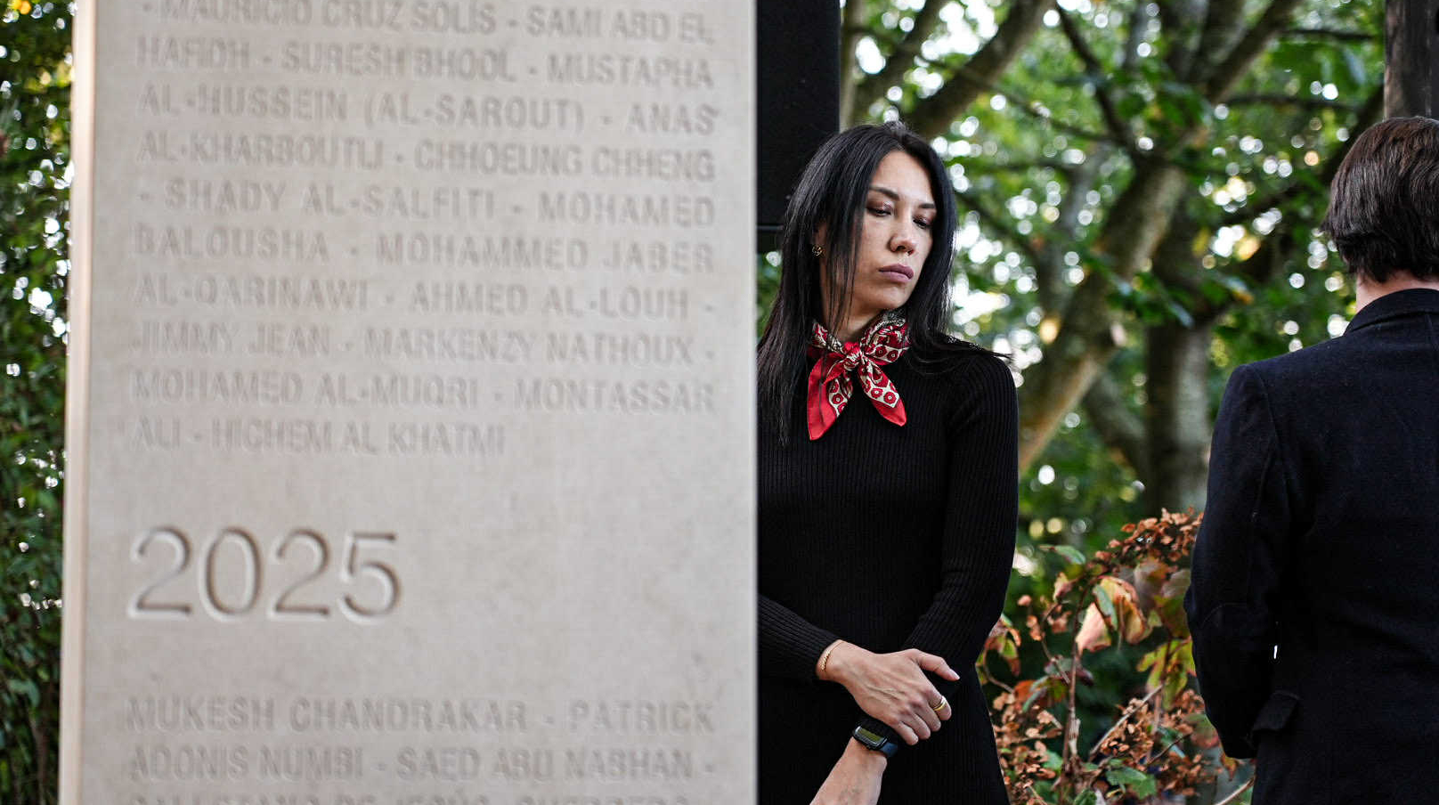 Memorial stone honouring fallen journalists unveiled in France, Viktoriia Roshchyna among them – photo