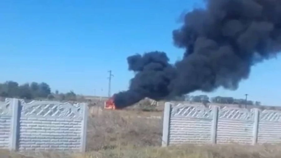 Russians attack funeral service car with drone in Kherson Oblast