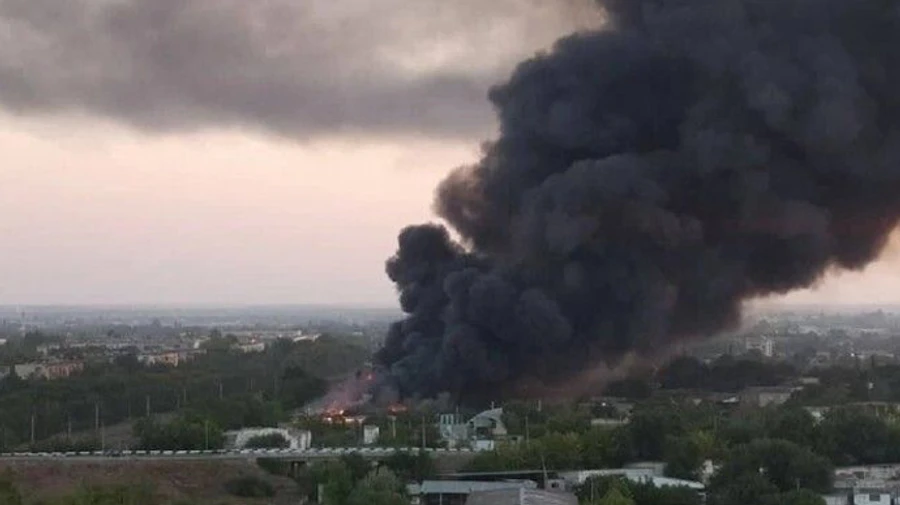 Large fire breaks out in Russian-occupied Crimea