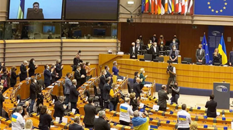 Выступление Президента Украины во время дебатов в ходе чрезвычайной пленарной сессии Европейского парламента по теме Российская агрессия против Украины