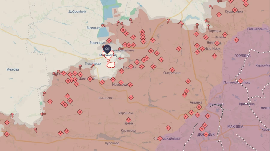 The Armed Forces of the Ukrainian Armed Forces announced a warning regarding the situation in Myrnograd and assured that there is no enemy in the city